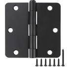 Dobradiças de porta JIW Matte Black 8,9 cm, pacote com 24 para porta interna