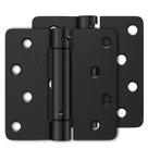 Dobradiças de porta Luxbaro 4" preto fosco com fechamento automático, kit com 2 Dobradiças de porta Luxbaro 4" preto fosco com fechamento automático, kit com 2