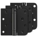 Dobradiças de porta Luxbaro, fecho automático, 10 cm, preto fosco, pacote com 3 Dobradiças de porta Luxbaro, fecho automático, 10 cm, preto fosco, pacote com 3