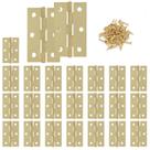 Dobradiças de porta Murtenze, pacote com 24, 6,35 cm, extremidade dourada com parafusos Dobradiças de porta Murtenze, pacote com 24, 6,35 cm, extremidade dourada com parafusos