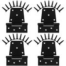 Dobradiças de portão Inchoco Heavy Duty 8,9 cm, pacote com 4, acabamento em ferro preto