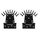 Dobradiças Gate Hinges Inchoco Heavy Duty 8,9 cm, pacote com 2 unidades, acabamento em ferro preto