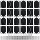 Dobradiças LEIFENY 24 Peças 3,8 cm Pretas Pequenas com Parafusos Dobradiças LEIFENY 24 Peças 3,8 cm Pretas Pequenas com Parafusos
