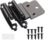 Dobradiças para Armário DecoBasics 3/8" Embutidas Pretas com Fechamento Automático