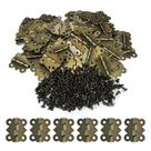 Dobradiças para armário LEFTSTARER 60 peças 3 x 2,5 cm borboleta bronze