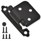 Dobradiças para armário OMANSKO sobreposição 1/2" preto fosco 4 unidades