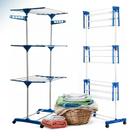 Dobrável Compacto 3 Andares Roupas Aço Varal Retrátil Seca Fácil