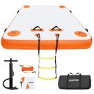 Doca flutuante inflável VoFitny 244x152x15 cm Laranja