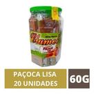 Doce Amendoim Paçoca Lisa Clamel Pote Com 20 Unidades De 60g