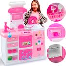 Doce Cozinha Magic Completa Brinquedo Com Pia Que Sai Água Geladeira E Forno - Magic Toys