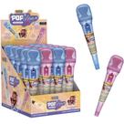 Doce POP Fone Pirulito com Microfone e LUZ Sabor Morango Display com 20 Unidades