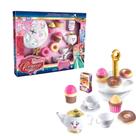Doces da Princesa Coleção Chá Brinquedo c/ Suporte para os Cupcake e Donuts Bule Pratos