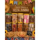 Doces Festa Junina 2 Potes 40 unidades Pé de Moleque Pé de Moça Paçoca Cocada Geleia de Fruta