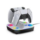 Dock Carregador Duplo PS5 Controles Dualsense Led RGB Preto