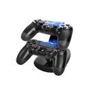 Dock Station Duplo Para Controle Ps4 Base Carregadora De Mesa