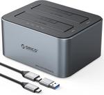 Dock Station ORICO Alumínio SATA/SSD 2.5/3.5 USB 3.2 Gen2 10Gbps - Função Clone