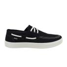 Docksider Masculino Lona Preto Mocassim Linha Premium Leve