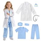 Doctor Costume RioRand para crianças com estetoscópio, casaco de laboratório 3-11Y Doctor Costume RioRand para crianças com estetoscópio, casaco de laboratório 3-11Y