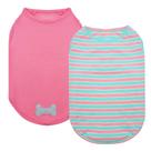 Dog Apparel KYEESE Medium Dogs, pacote com 2 camisetas listradas