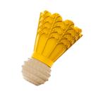Dog Chew Toy Shuttlecock TPR Treat Dispensing Yellow