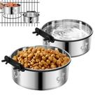 Dog Crate Bowls, pacote com 2 unidades, SSawCasa, aço inoxidável, sem derramamento