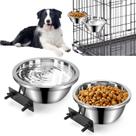 Dog Crate Bowls SSawCasa, pacote com 2 unidades de 660 ml e 740 ml de aço inoxidável
