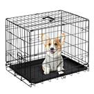 Dog Crate Simple Deluxe, porta única de 60 cm com bandeja de plástico