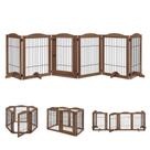 Dog Gate e Pet Playpen unipaws 132 Extra Wide Walnut