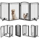 Dog Gate Klarana 203x81 cm Cerca dobrável de metal para animais de estimação