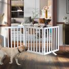 Dog Gate ZJSF Madeira Dobrável Independente 61x61x61 cm