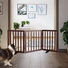 Dog Gate ZJSF Madeira Dobrável Independente 61x61x61 cm