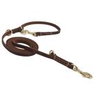 Dog Leash Guiding Star em couro genuíno multifuncional de 2,4 m