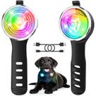 Dog Lights Tubasion, pacote com 2, recarregável, 8 modos, à prova d'água