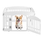 Dog Playpen Simple Deluxe 24 Exercícios de 4 painéis com porta branca