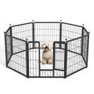 Dog Playpen Simple Deluxe Outdoor Portable, 8 painéis, preto