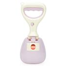 Dog Pooper Scooper portátil com armazenamento de sacos roxo