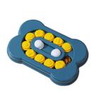 Dog Puzzle Feeder Toy Bone Shape Slow Feeder Blue
