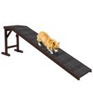 Dog Ramp PawHut para cama com carpete antiderrapante e plataforma superior