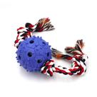 Dog Rope Ball Toy Spiky Treat Dispenser Chew Toy Blue Dog Rope Ball Toy Spiky Treat Dispenser Chew Toy Blue