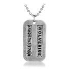 Dog Tag Wolverine Original X-Men Marvel Placa Aço Inox Logan Arma X Acessório Masculino Nerd Presente