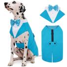 Dog Tuxedo Kuoser para cães médios com gravata borboleta e bandana