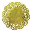 Doilies toalha de papel rendado Redondo 25cm Dourado 52 un
