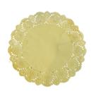Doilies toalha de papel rendado Redondo 34,5cm Amarelo 52 un