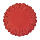 Doilies toalha de papel rendado Redondo Vermelho 34,5cm 52un