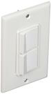 Dois interruptores basculantes de aterramento Leviton Decora 5679-W com placa Dois interruptores basculantes de aterramento Leviton Decora 5679-W com placa