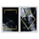 Dois Quadros Decorativos Abstrato Formas 90x60 Sala Quarto Dois Quadros Decorativos Abstrato Formas 90x60 Sala Quarto