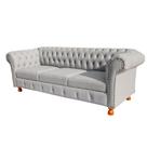 Dois Sofás Chesterfield Capitone Luis XV 2M - Corano BRANCO / Decoração, sala tv estar, recepção