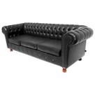 Dois Sofás Chesterfield Capitone Luis XV Corano - Preto 1,80M / Decoração, sala tv estar, recepção Dois Sofás Chesterfield Capitone Luis XV Corano - Preto 1,80M / Decoração, sala tv estar, recepção