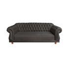 Dois Sofás Chesterfield Elisabeth 1,80 - Suede Cinza Camurça / sala de estar, recepção, barbearia