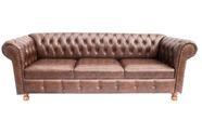 Dois Sofás Chesterfield Luiz XV 2,30 Corano Marrom sala de estar/recepção/ barbearia